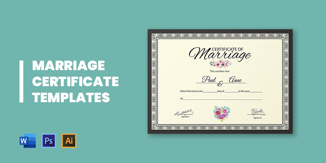 Editable Marriage Certificate Template Custom Certificate Of -  Portugal