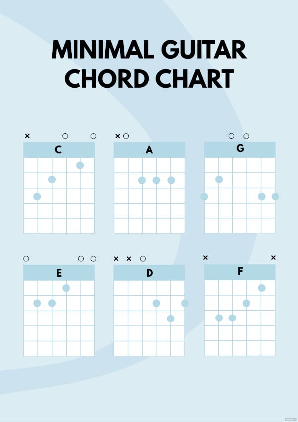 minimal guitar chord chart