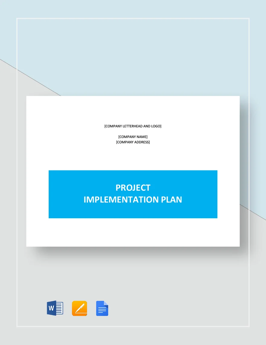 project implementation plan template