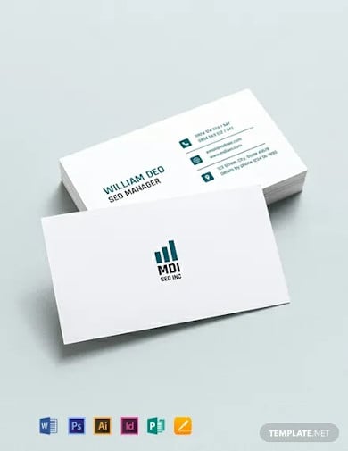 seo business card template