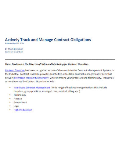 sales actively tracker contract template