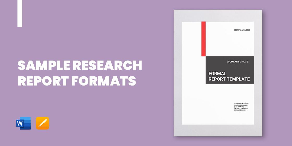sample research report formats