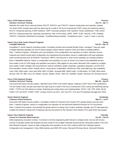 15+ Network Engineer Resume Templates - PSD, DOC, PDF