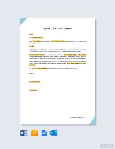 Contract Letter Template - 32+ Free Sample, Example Format Download