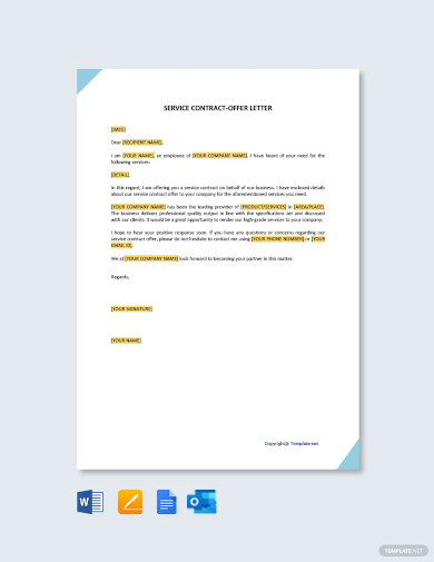 Contract Letter Template - 32+ Free Sample, Example Format Download ...