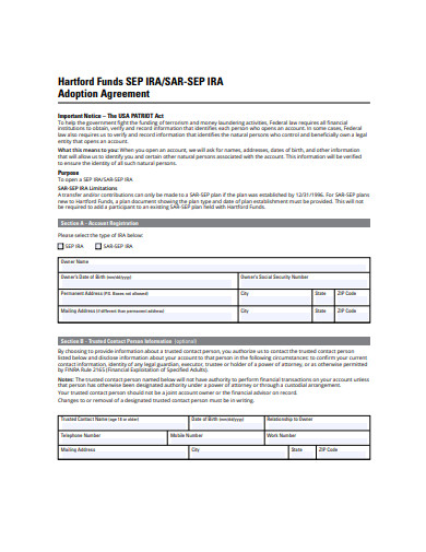 simplified employee pension agreement form
