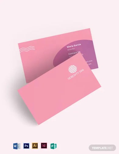 spa business card template