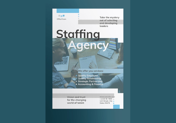 staffing agency poster template
