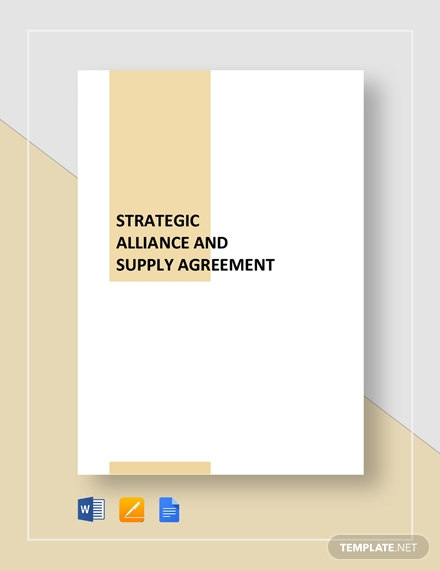 strategic alliance and supply agreement