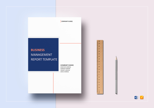 business management report template mockup