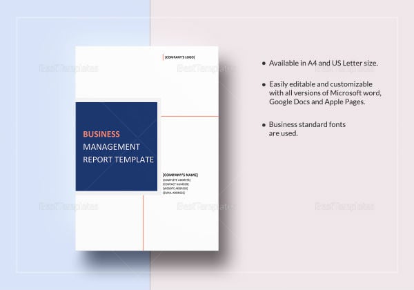 business management report template qg