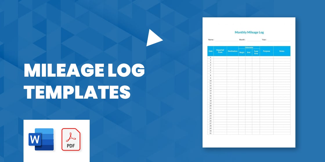 mileage log excel template