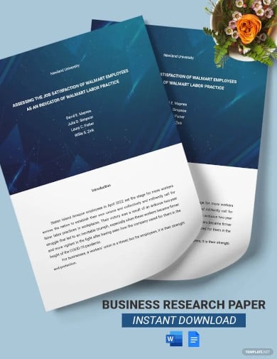 business research paper template