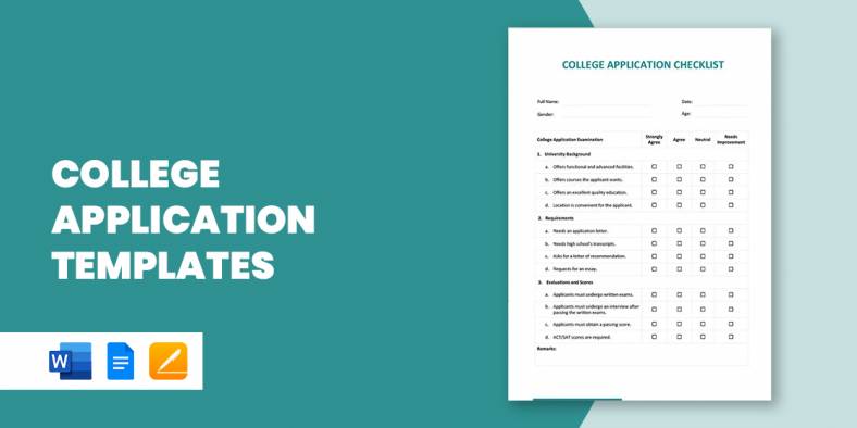 29+ College Application Templates – PDF, DOC