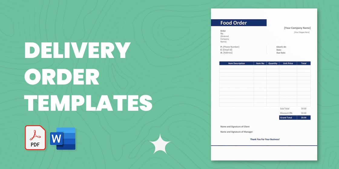 25+ Delivery Order Templates - Word, Google Docs