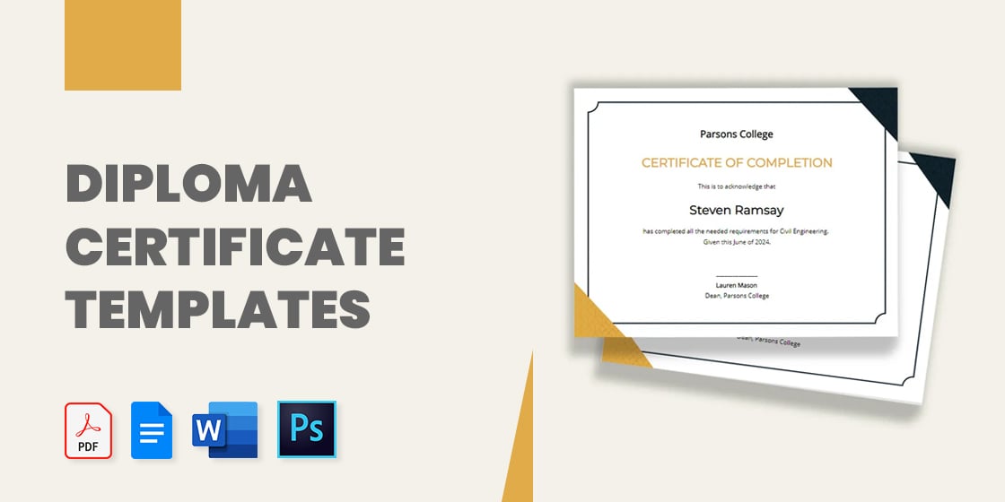 diploma certificate templates