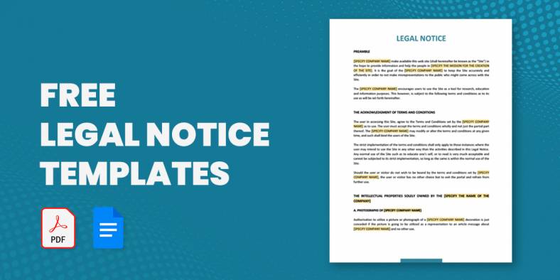 15+ Legal Notice Templates in MS Word | Pages | Google Docs | PDF