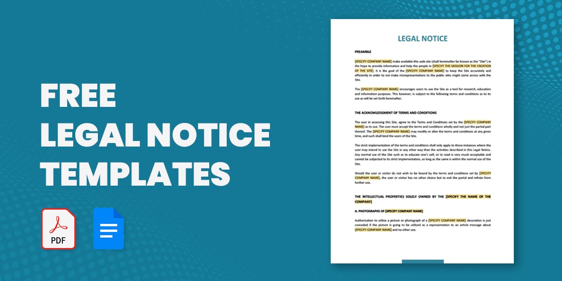 free legal notice templates in ms word pages google docs pdf