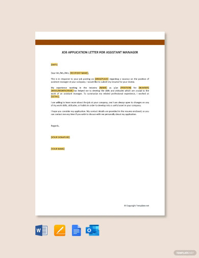 job application letter sample for assistant registrar