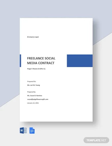 freelance services social media contract template