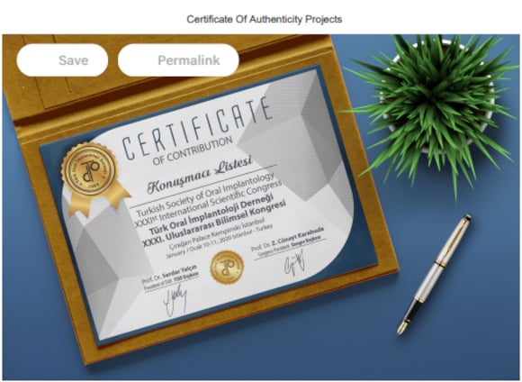 gold certificate of authenticity template