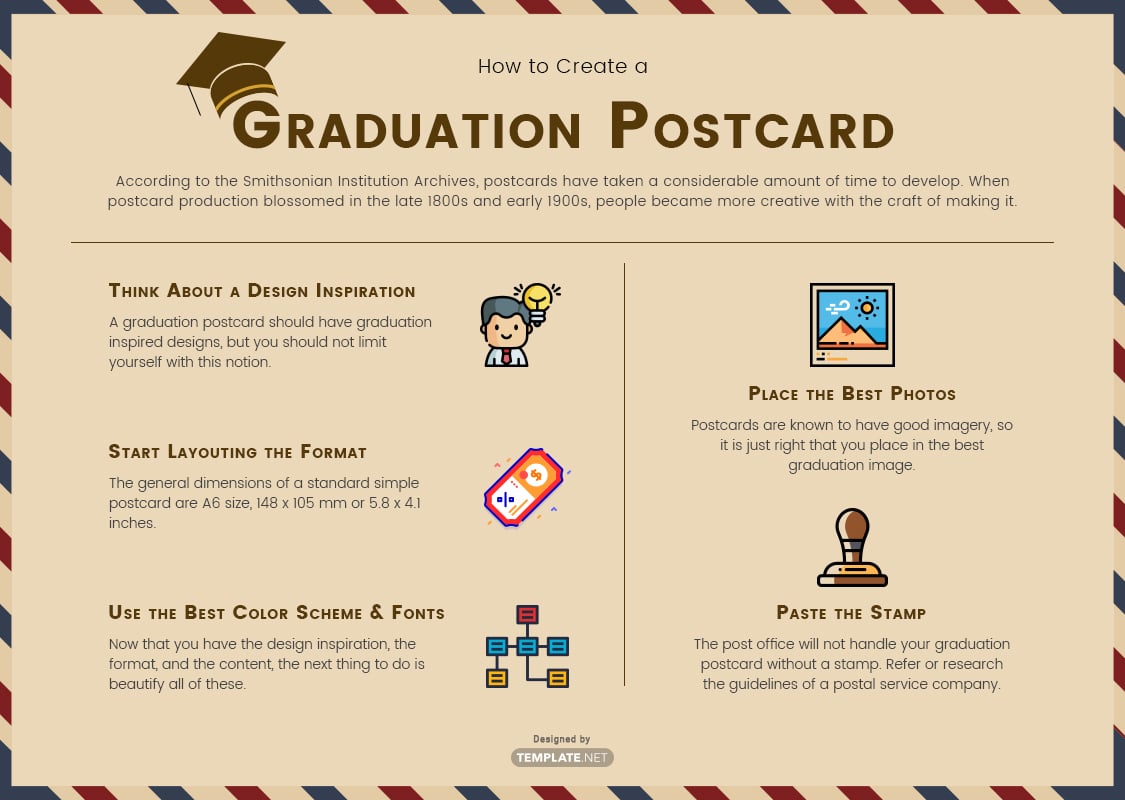graduation postcard template