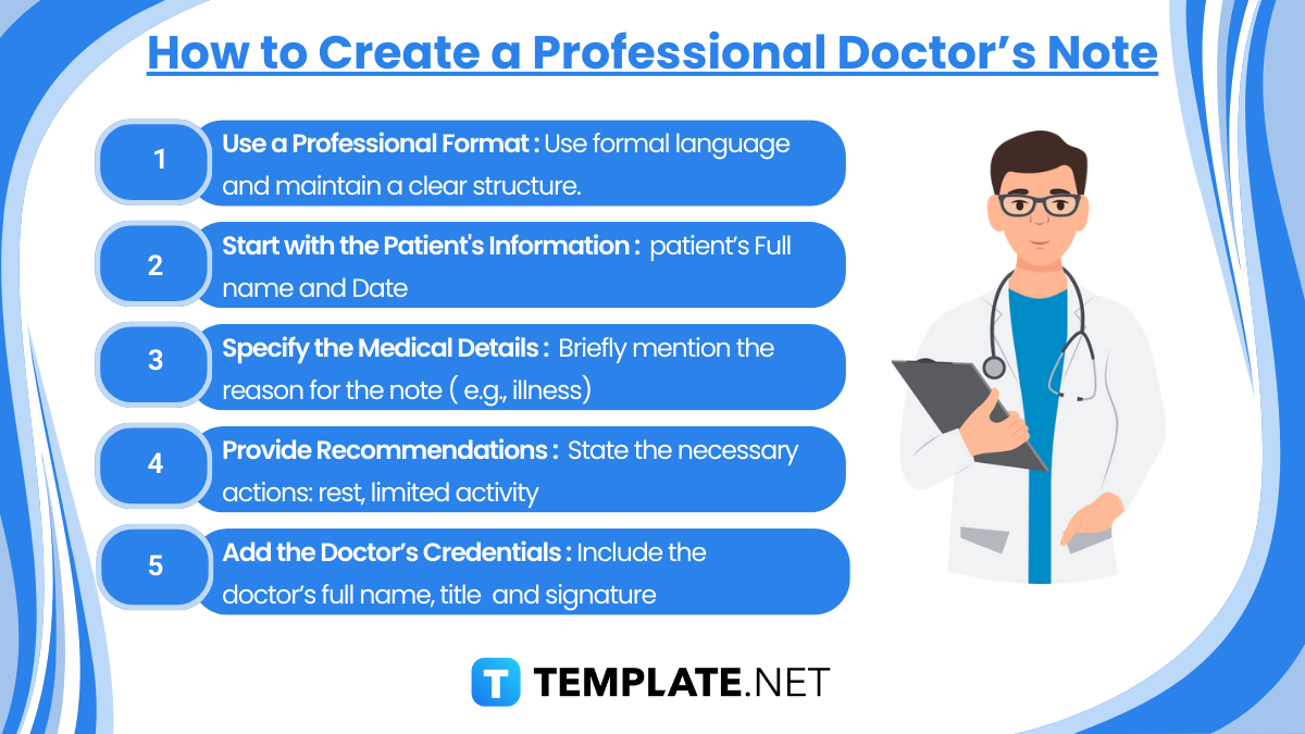 how to create a professional doctors note