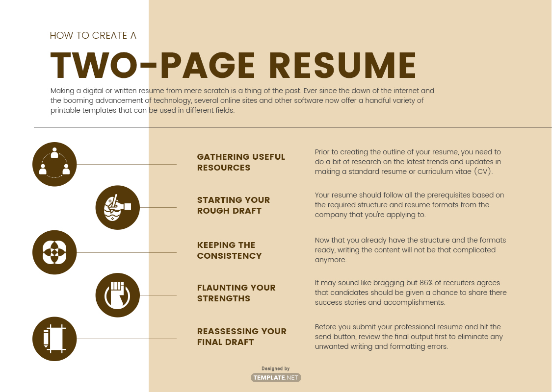 resume format 2 pages word