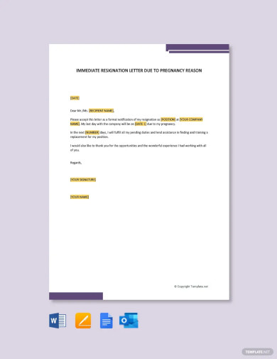 10+ Free Resignation Letter Templates Due to Pregnancy in Google Docs ...