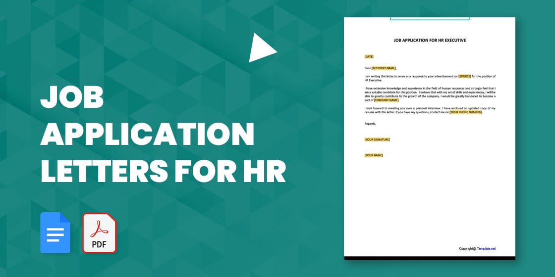 write a job application letter to hr