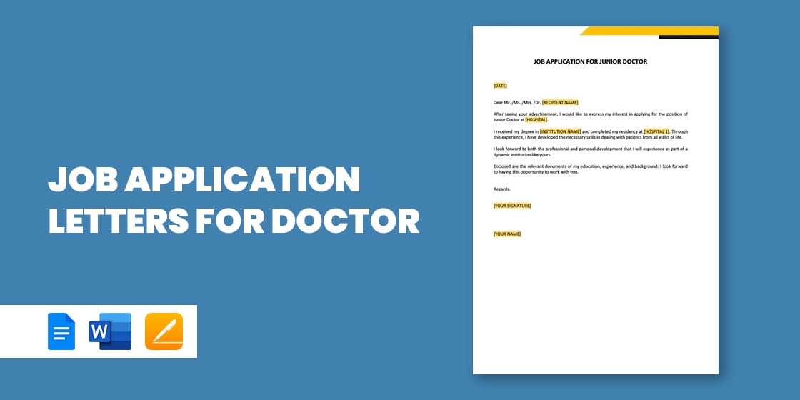 doctor application letter