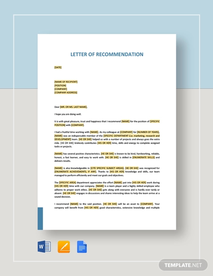 36+ Sample Letter Templates in MS Word | Apple Pages | Google Docs