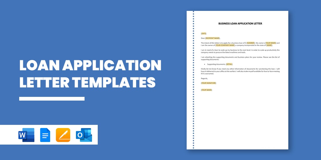 loan application letter templates