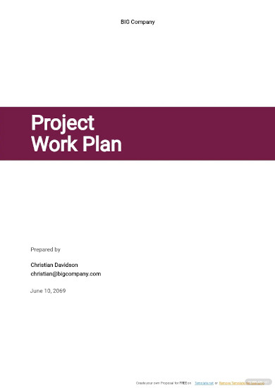 project work plan template