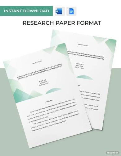 research paper format