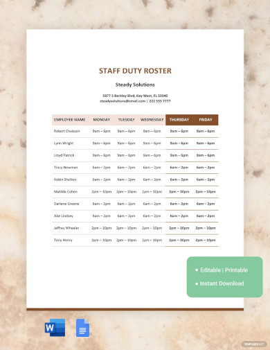 hotel front desk shift scheduler