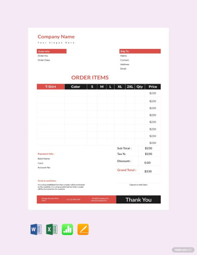 27+ T-Shirt Order Form Templates - PDF, DOC