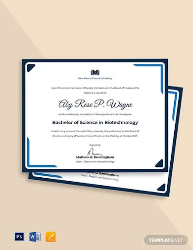 university diploma certificate template