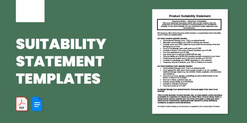 21+ Suitability Statement Templates in DOC | PDF