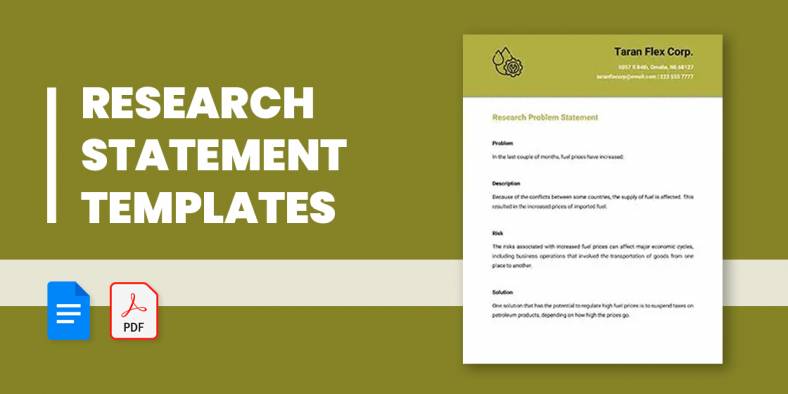 24+ Research Statement Templates in PDF | DOC