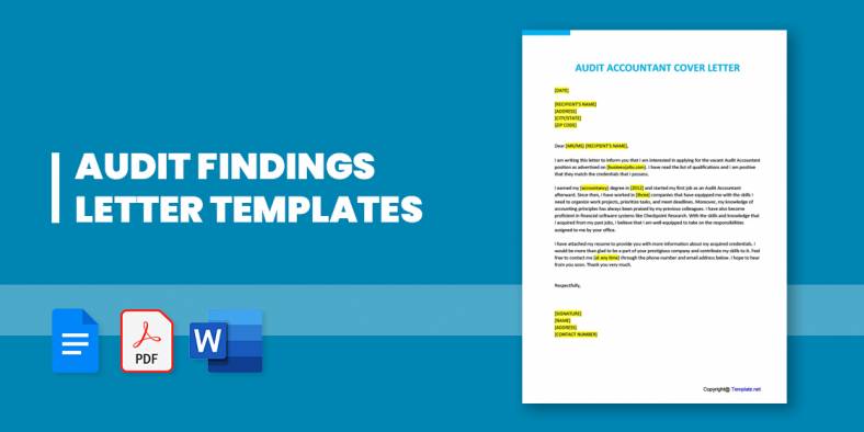 6+ Audit Findings Letter Templates in PDF | MS Word