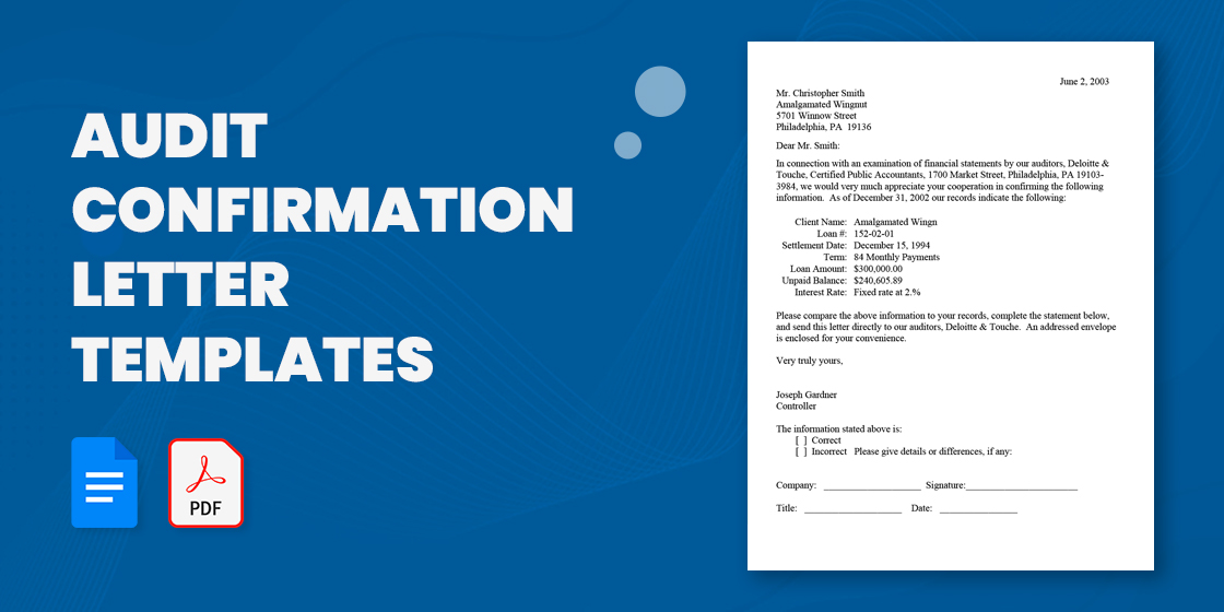 15+ Audit Confirmation Letter Templates in DOC PDF