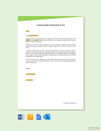 15+ Church Resignation Letter Template - Free Sample, Example, Format ...