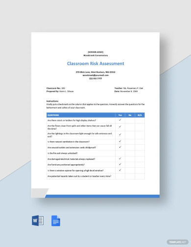 20+ Risk Assessment Questionnaire Templates in Google Docs | MS Word ...