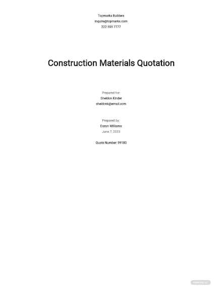 construction-material-quotation-template
