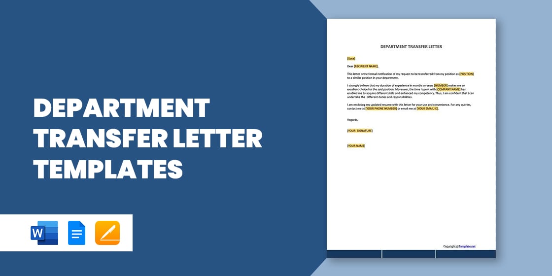 application letter for transfer department