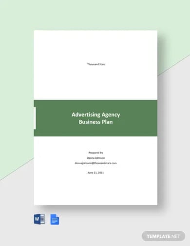 editable advertising agency business plan template