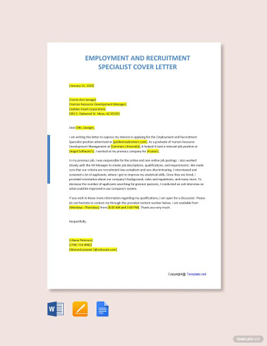 13+ Recruitment Letter Templates in PDF | MS Word