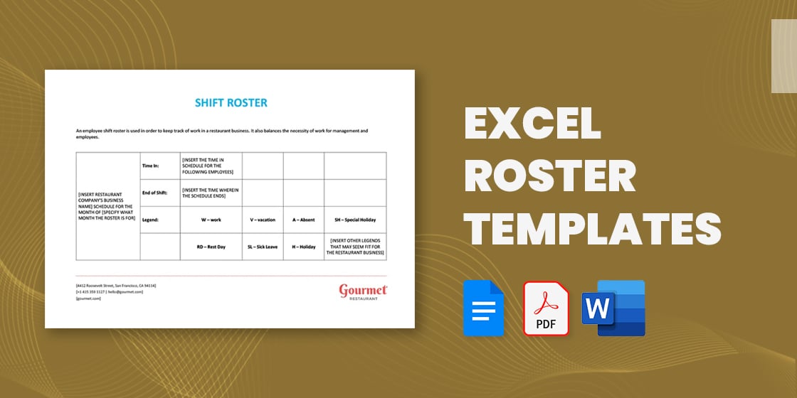 excel roster templates