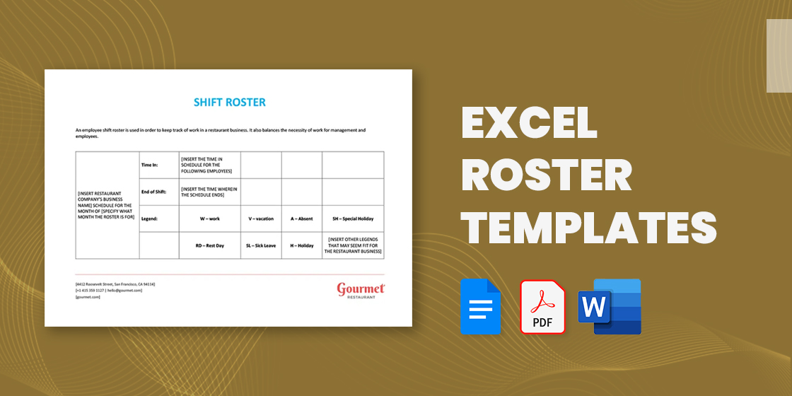 staff roster template excel free